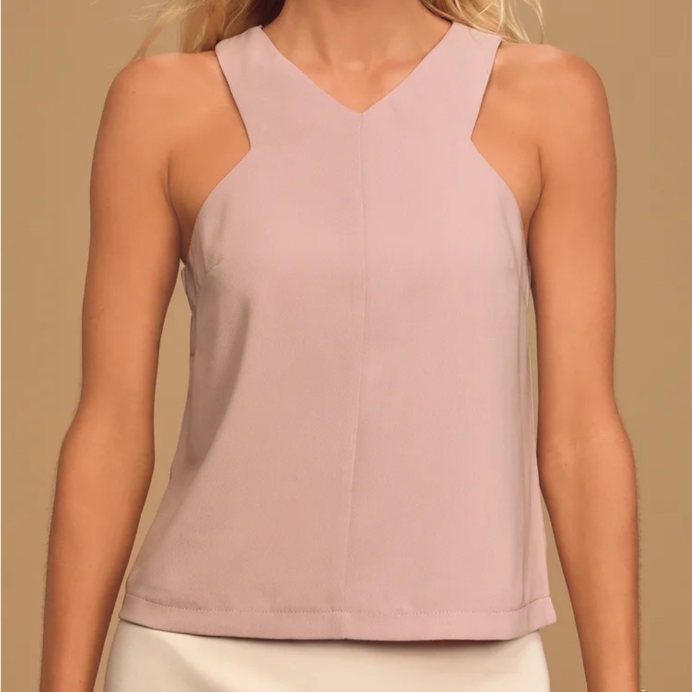 NWT Lulus women’s sleeveless dress top in Mauve color, size medium